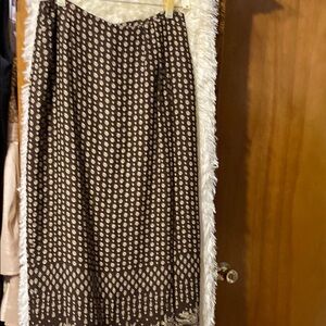 Chaus Women’s Maxi Faux Wrap Skirt With Border. Size 10